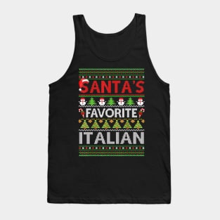 santas favorite italian ugly christmas Tank Top